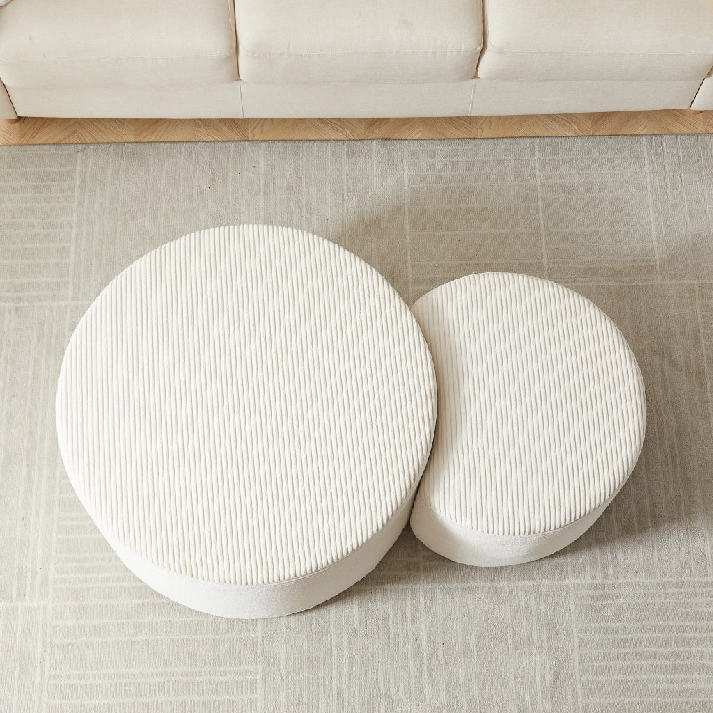 TAVOLINO Set da 2 pezzi 84x28x28 cm in tessuto beige