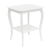 Porta vaso tavolino quadrato shabby legno bianco opaco 50x50x63 - Mobili 2G