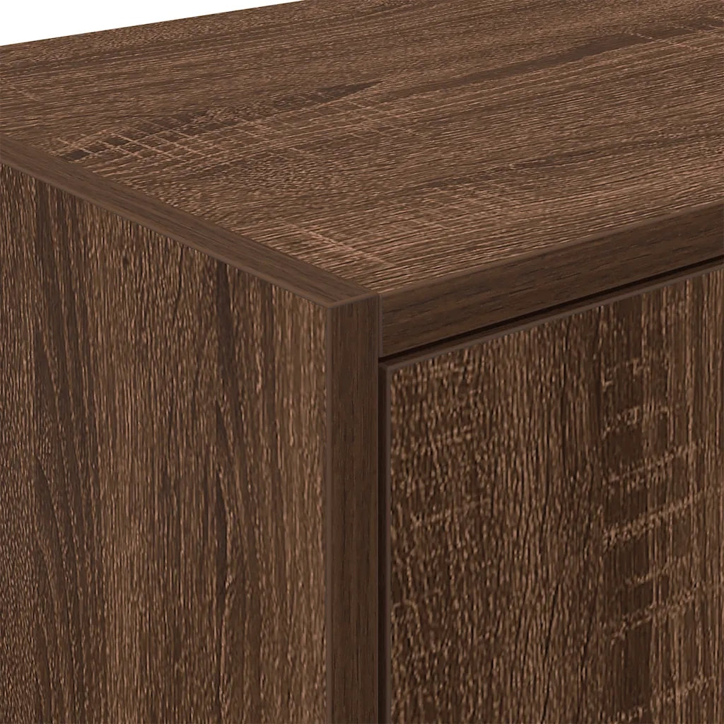 Pensili per Garage 2 pz Rovere Marrone in Legno Multistrato 860638