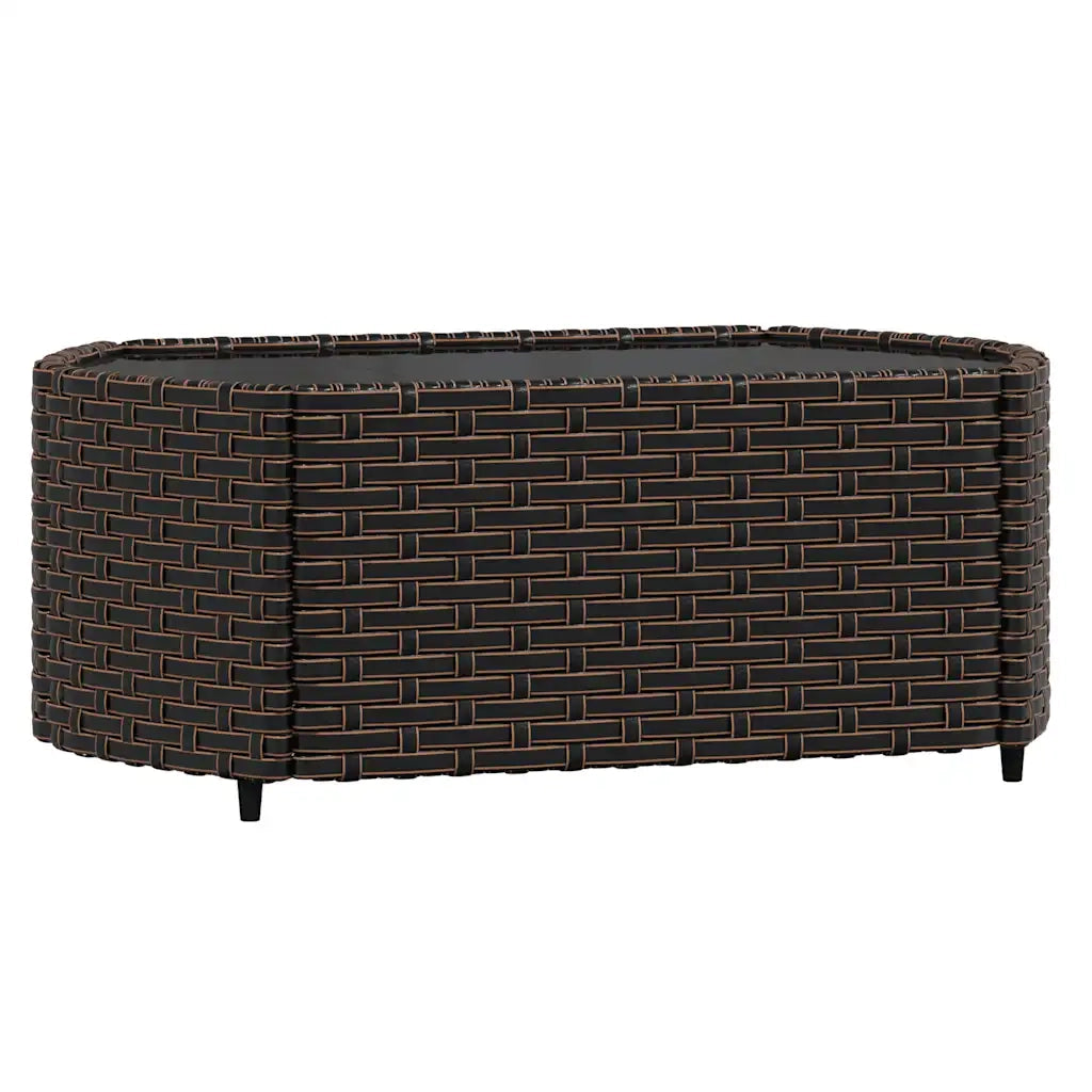 Set Mobili da Giardino 3 pz con Cuscini in Polyrattan Marrone 319823
