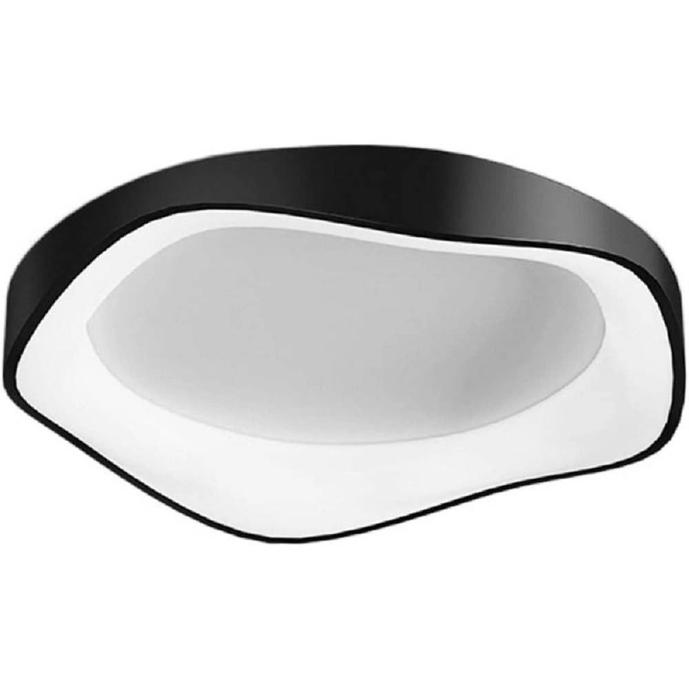 Trade Shop - Plafoniera Led A Onda Nero 38 Watt Ultra Moderna Tre Colorazioni Di Luce C53-n3c -
