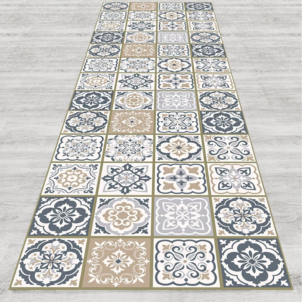 Tappeto passatoia antiscivolo made in Italy diversi modelli 50x340cm - Piastrellebeige