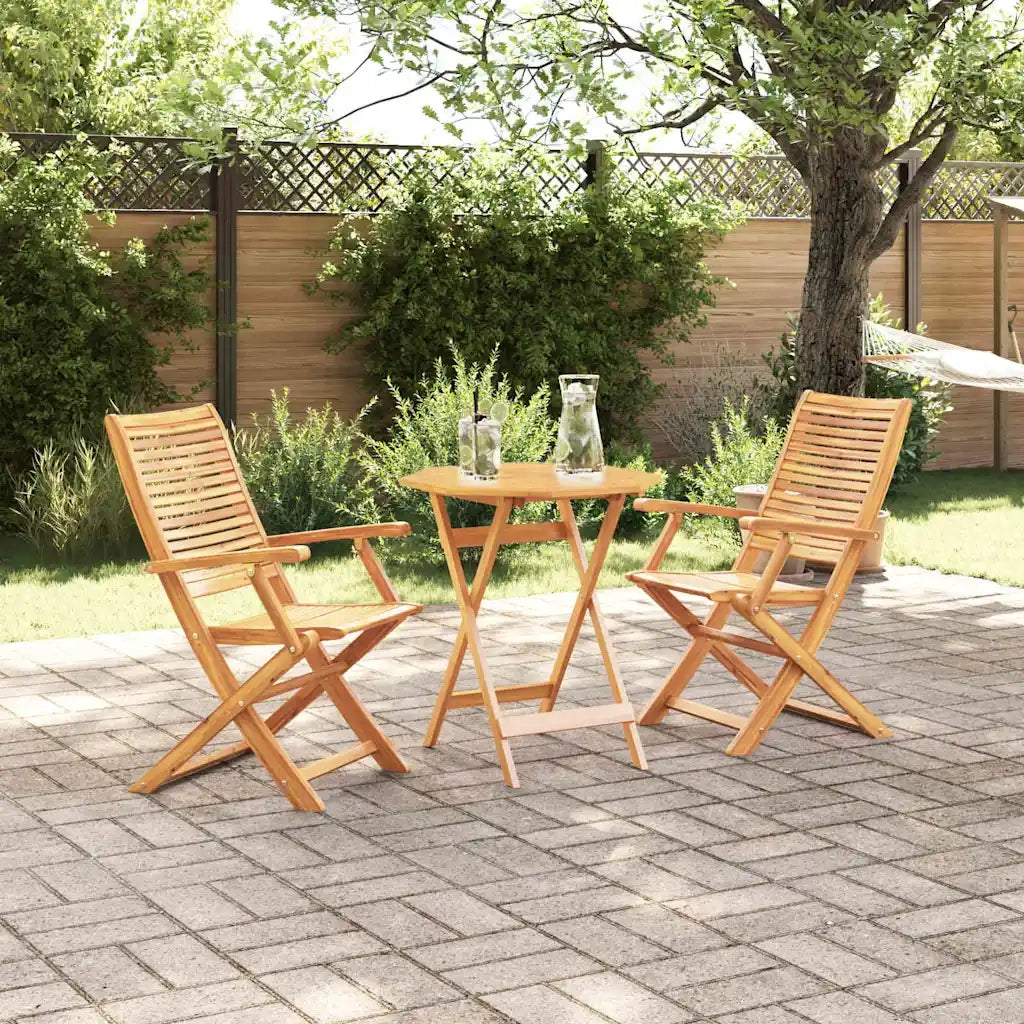 Set Bistro Pieghevole 3 pcs Marrone legno massello di acacia 3375699