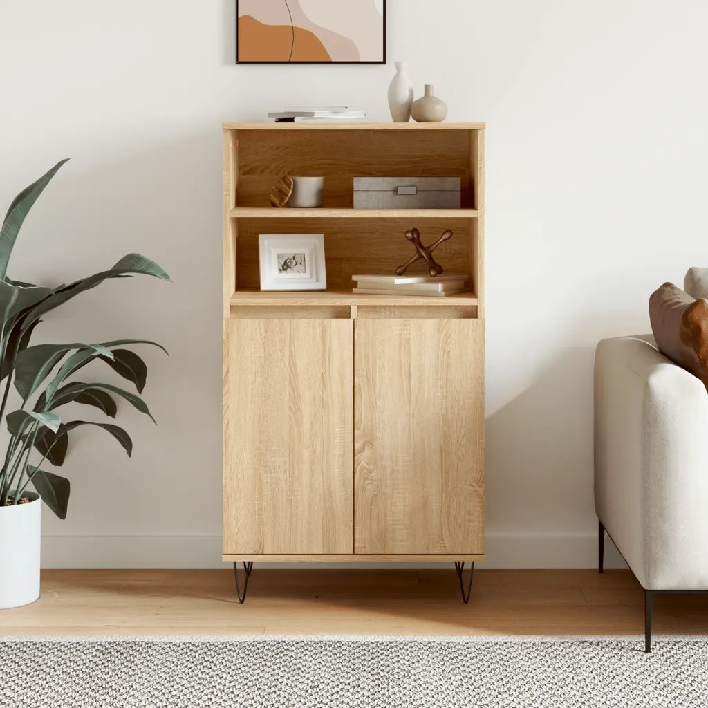 vidaXL Credenza Rovere Sonoma 60x36x110 cm in Legno Multistrato
