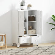 Armadio Industriale Bianco 67x35x107 cm in Acciaio cod mxl 77364