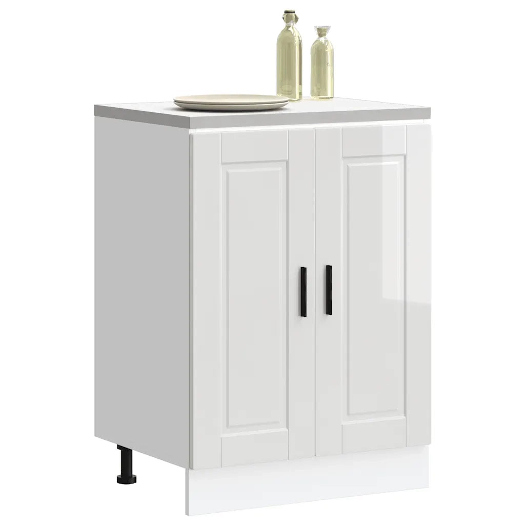 Base da Cucina Porto Bianco Lucido in Legno Multistrato 853919