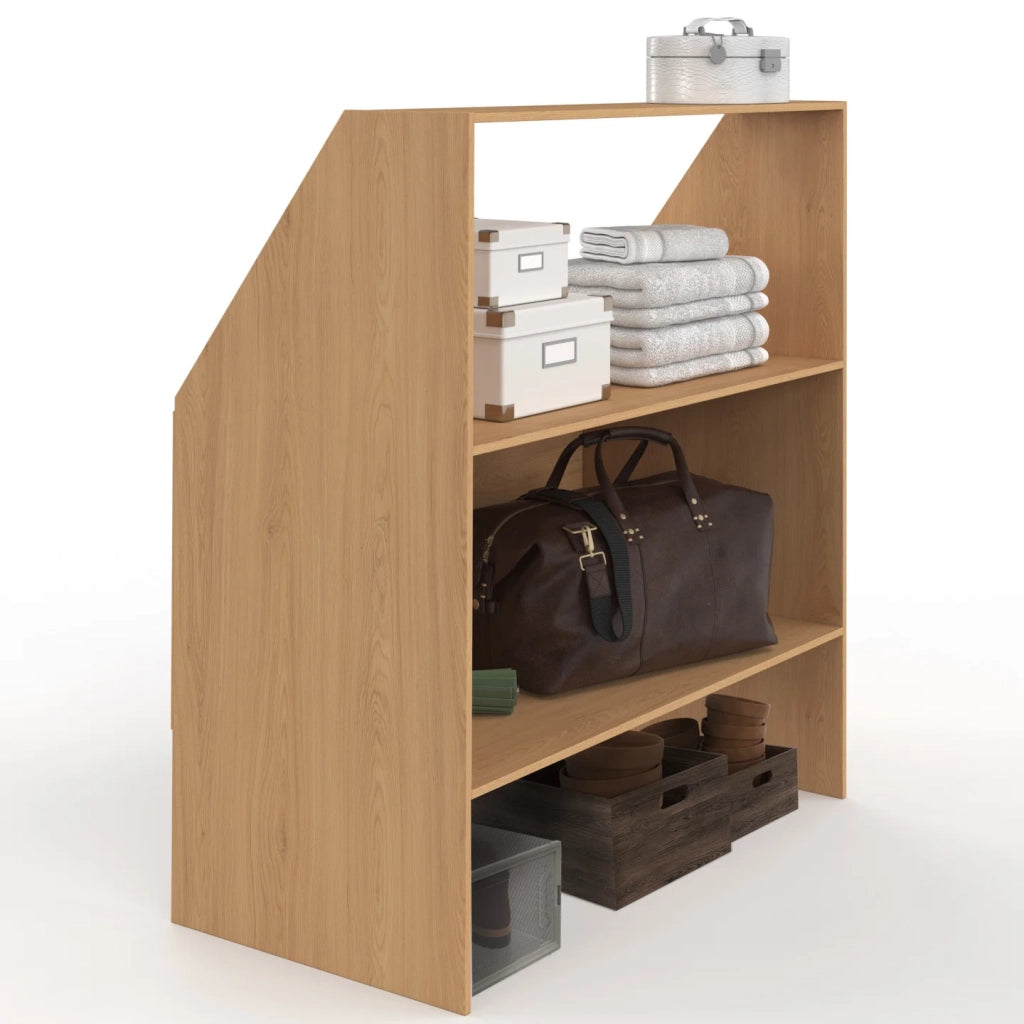 IDMarket - TOMI Scaffale sottopiano a 2 livelli 100 x 50 x 70/110 cm in legno di faggio