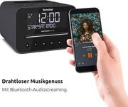 Radio Wekkerradio Stereo DAB con due orari di sveglia regolabili (DAB+ FM Timer di sveglia Timer di sonno Bluetooth lettore CD) nero