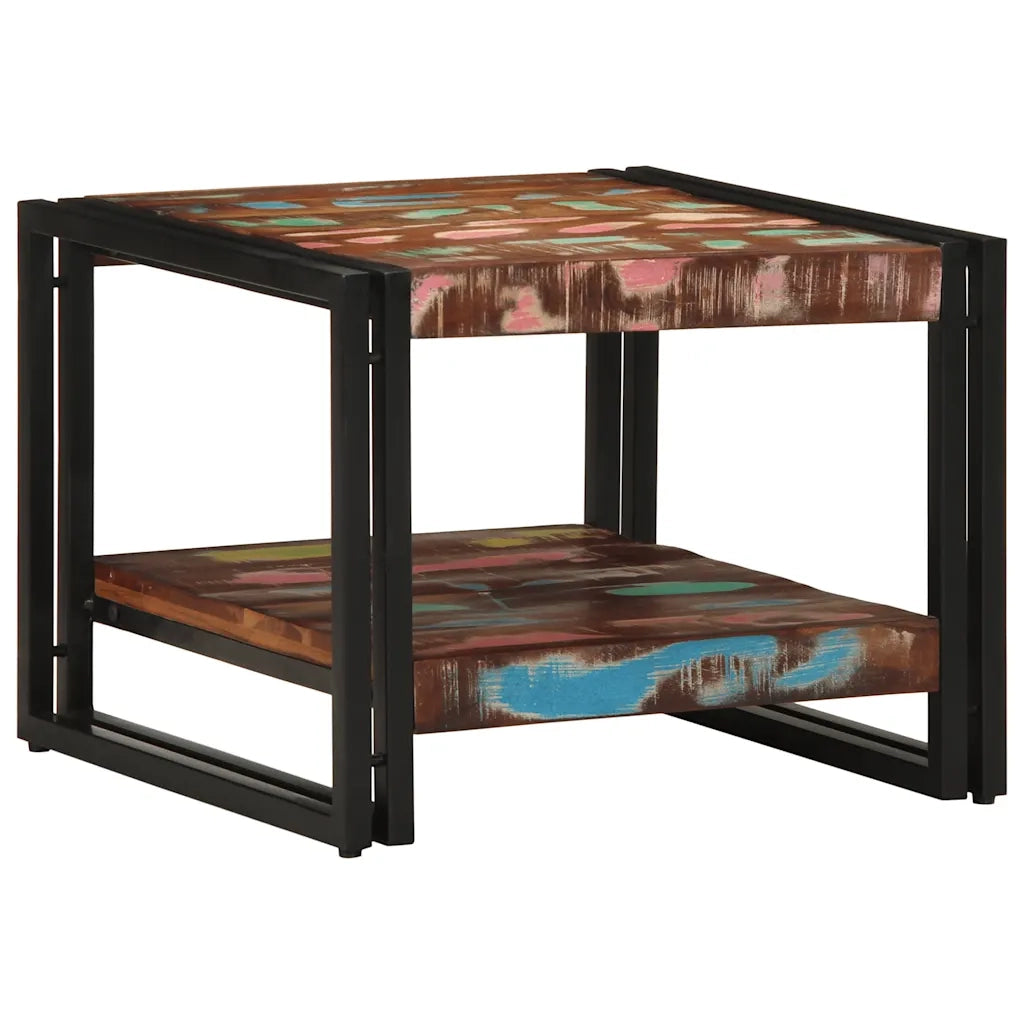 Tavolino Salotto Multicolore 50x50x38cm Legno Massello Recupero 4102723