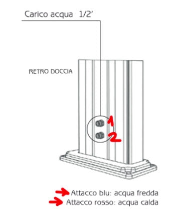 Doccia da Esterno Giardino Miscelatore e Lavapiedi Arkema Spring S Fascia Inox Cherry