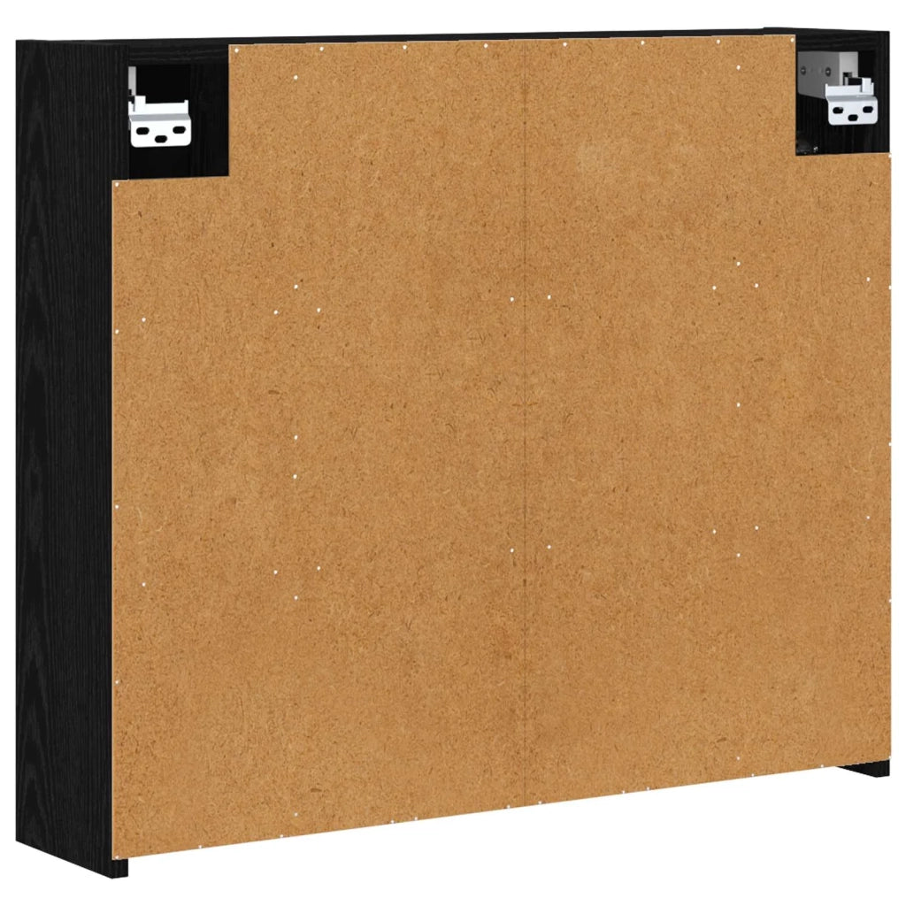 Mobiletto per specchio da bagno Rovere Nero 73,5 x 16 x 62,5 cm 889168