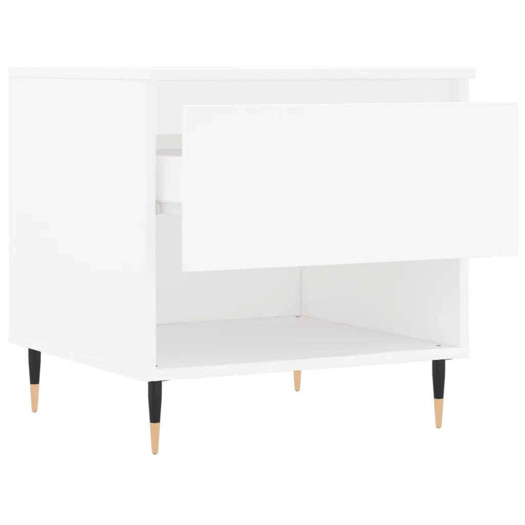 Tavolino da salotto | Tavolino da caff¨¨ | Tavolino da Soggiorno Bianco 50x46x50 cm in Legno Multistrato