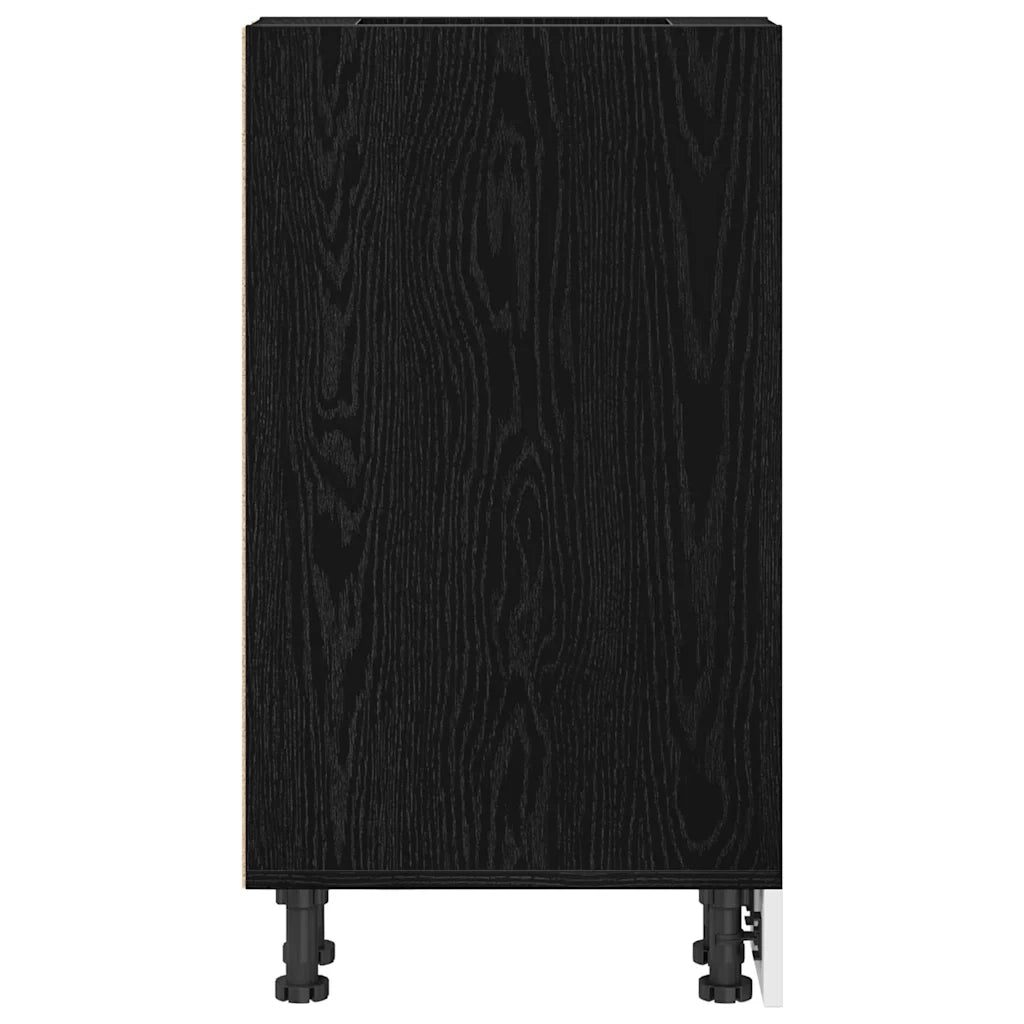 Base per Cucina con lo scaffale Rovere nero 20 x 44,5 x 81,5 cm 876649
