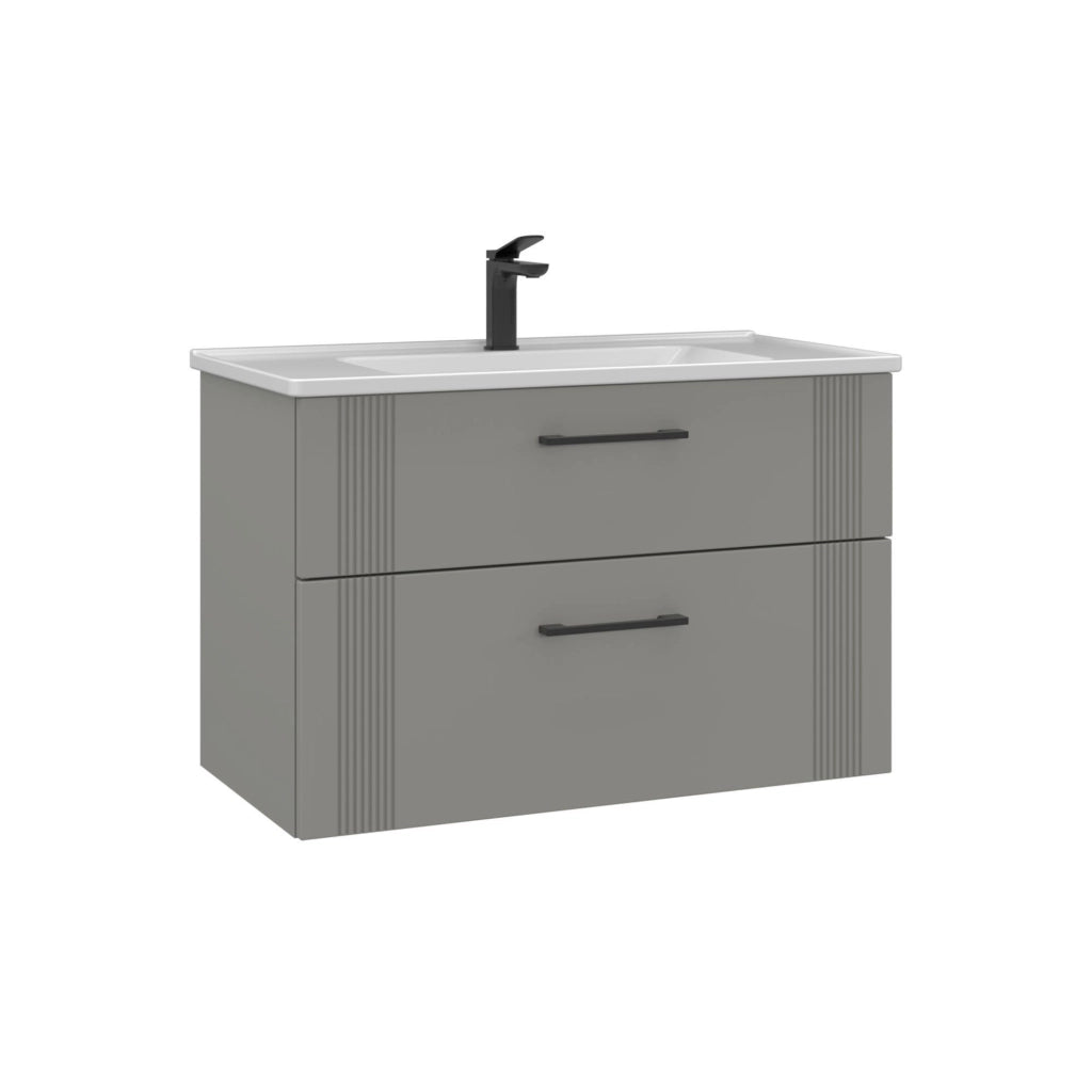 Mobile lavabo "Bari 85 v2" - 85 x 45 x 55 cm - Cashmere opaco