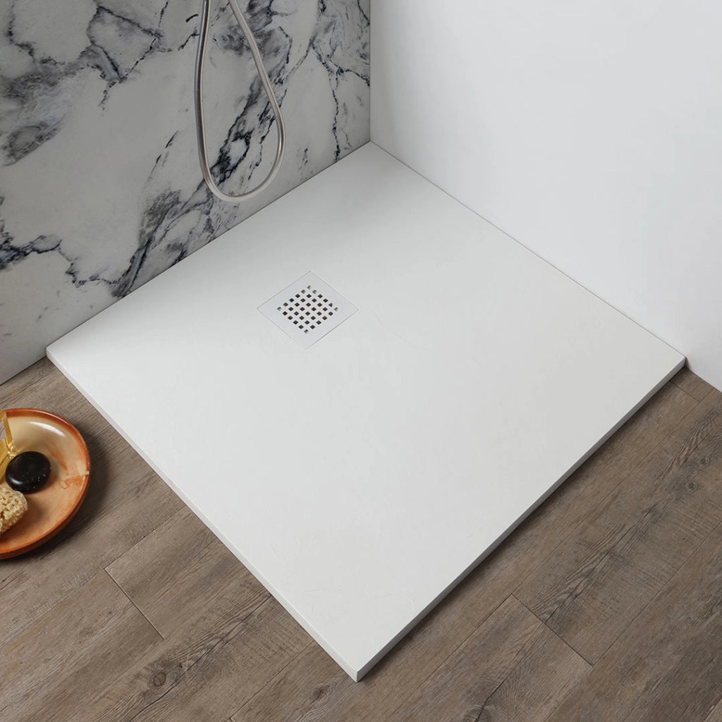 Piatto doccia 90x90 in resina bianco