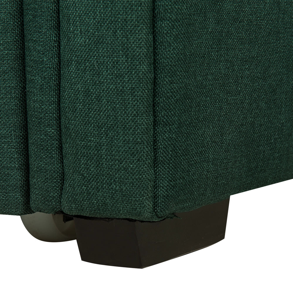 Letto estraibile in tessuto verde tappezzeria Small Single Size Guest Underbed abbottonato