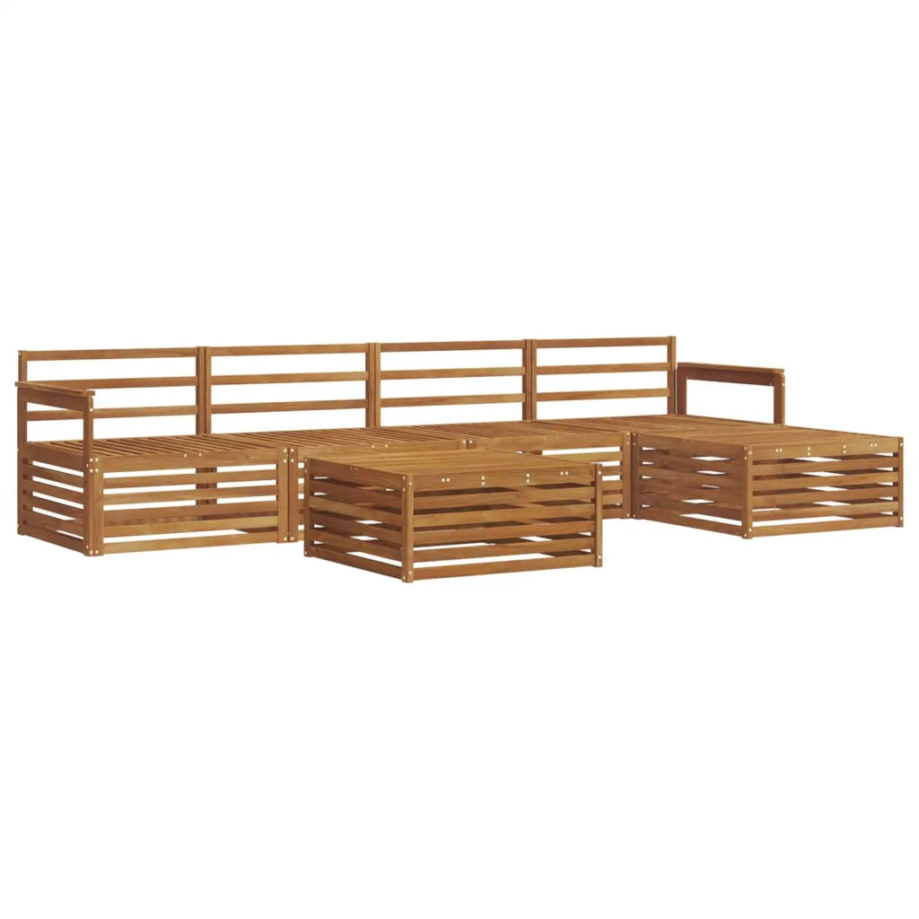 Set di divani da esterno 6 pcs Naturale