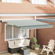 Tenda Retrattile Verde e Bianco 350 x 250 cm 3330476