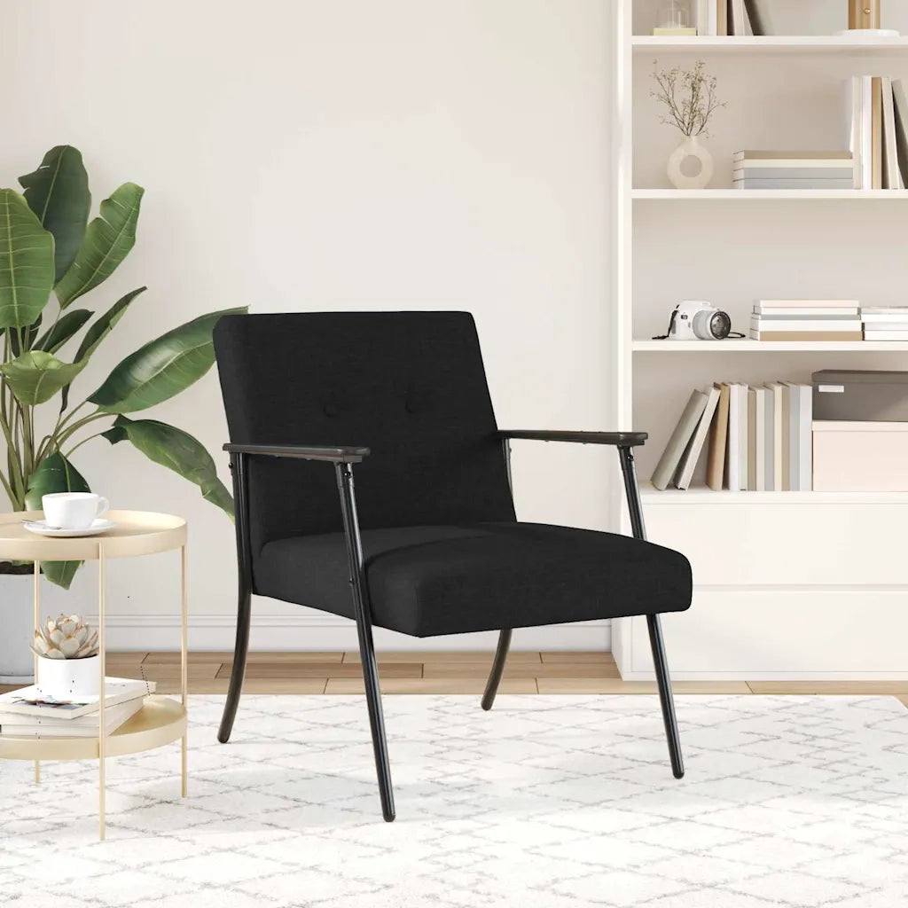 Divano Sedia-Poltrona-Poltroncina Nero Tessuto 672680