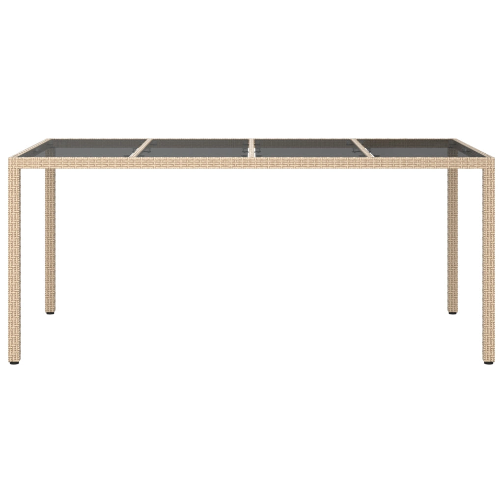 Tavolo da Pranzo da Giardino Beige 190x90x75 cm Polyrattan