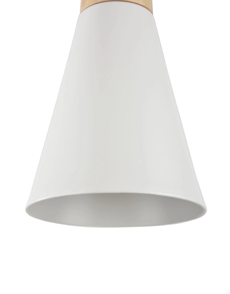 Lampada a sospensione bianca legno Bicones Maytoni P359