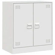 Buffet credenza cassettiera armadio mobile contenitore organizer per cucina soggiorno salotto 67 x 39 x 73 cm acciaio bianco 02_0030386