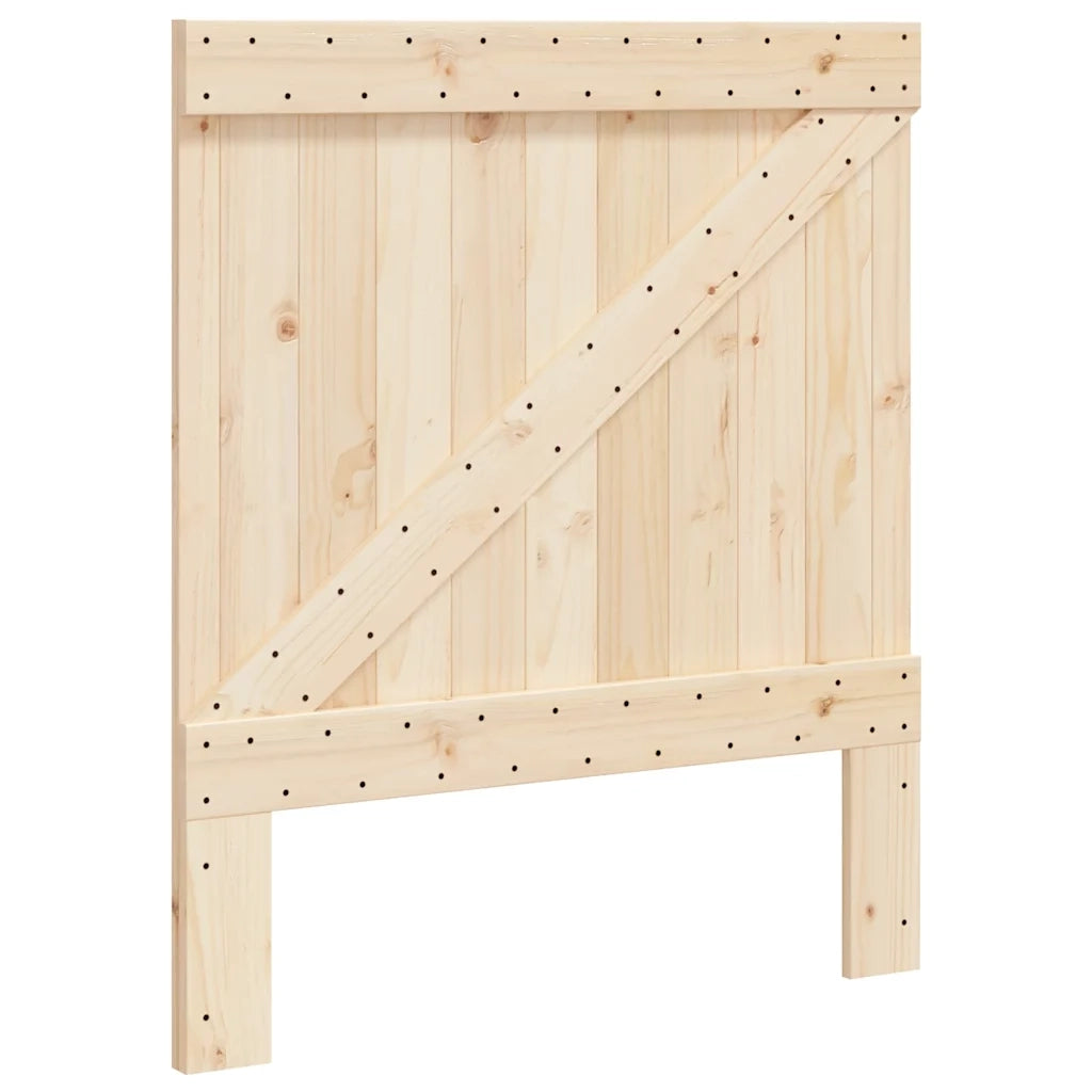 Letto singolo | Letto per adulti | Giroletto con Testiera 90x200 cm in Legno Massello di Pino