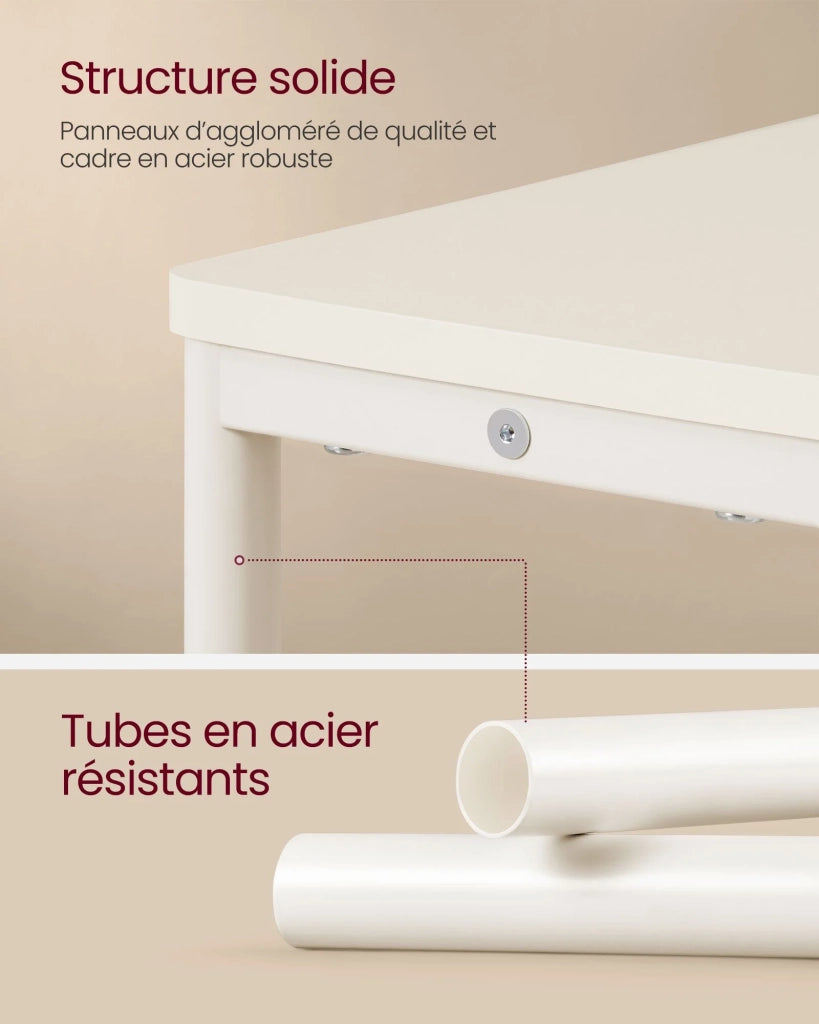 Tavolino sottile con multipresa comodino a 3 ripiani tavolino per piccoli spazi portariviste soggiorno camera da letto ufficio tavolini beige 12_0007559