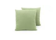 Coppia Cuscini Arredo Imbottiti Tessuto Ottoman In Tinta Unita Colore Verde 40 - 40x40 - Verde 40