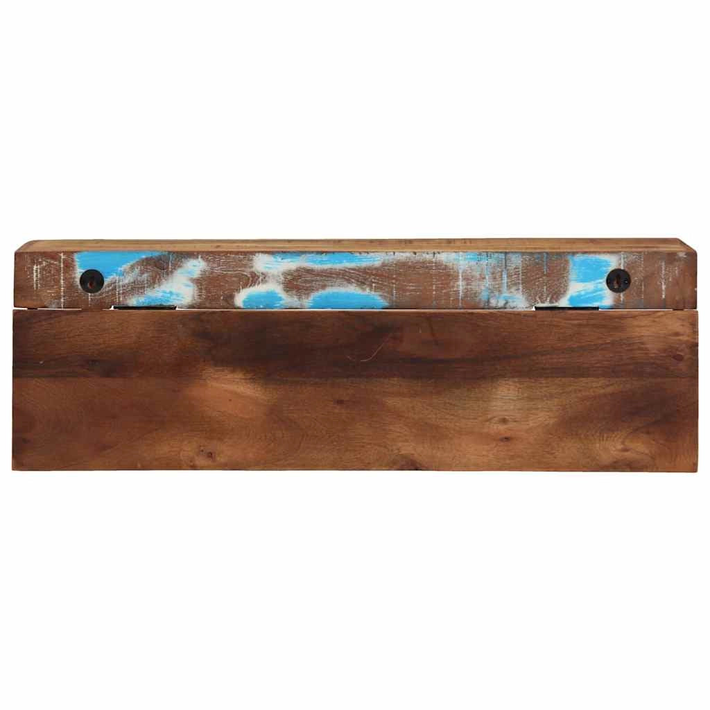 Appendiabiti con ripiano moderno spazio di archiviazione efficiente 73 x 19 x 23 cm legno massello marrone 02_0057998