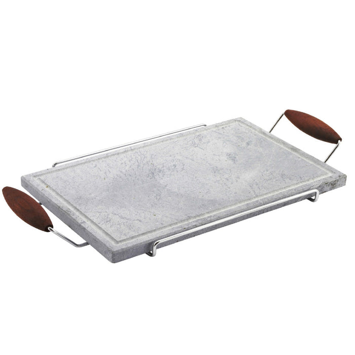 Pietra Ollare Rettangolare Grande con Telaio in Metallo Bisetti