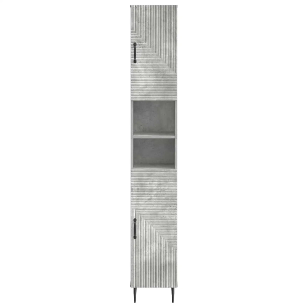Armadio da Bagno con Ripiano Aperto HAARLEM Grigio Cemento 896818