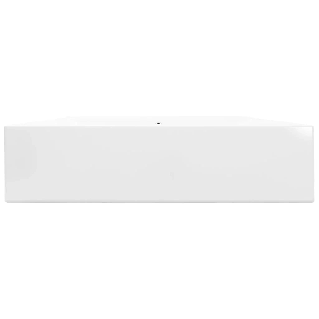 Lavabo da appoggio rettangolare in ceramica 60 x 46 cm Bianco 02_0002486