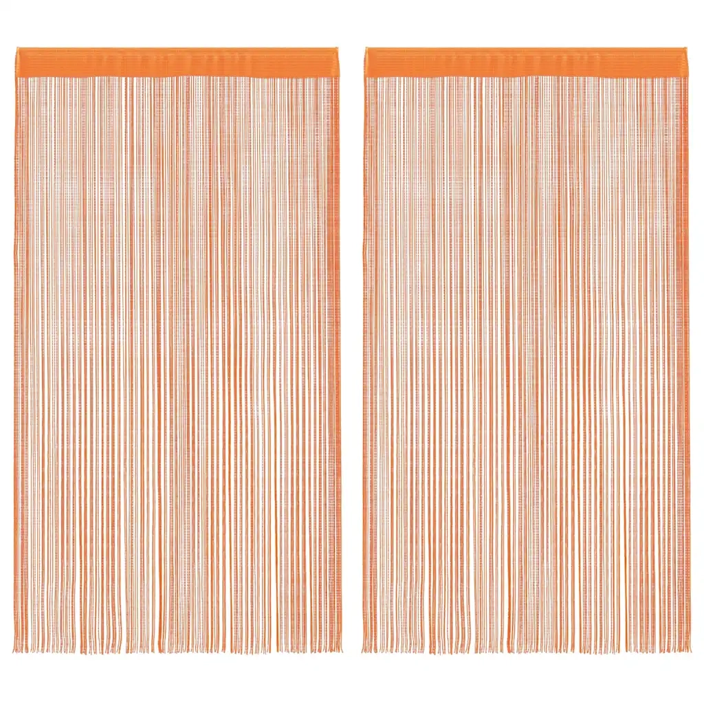 vidaXL Tende a Filo 2 pz Arancio 100x250 cm