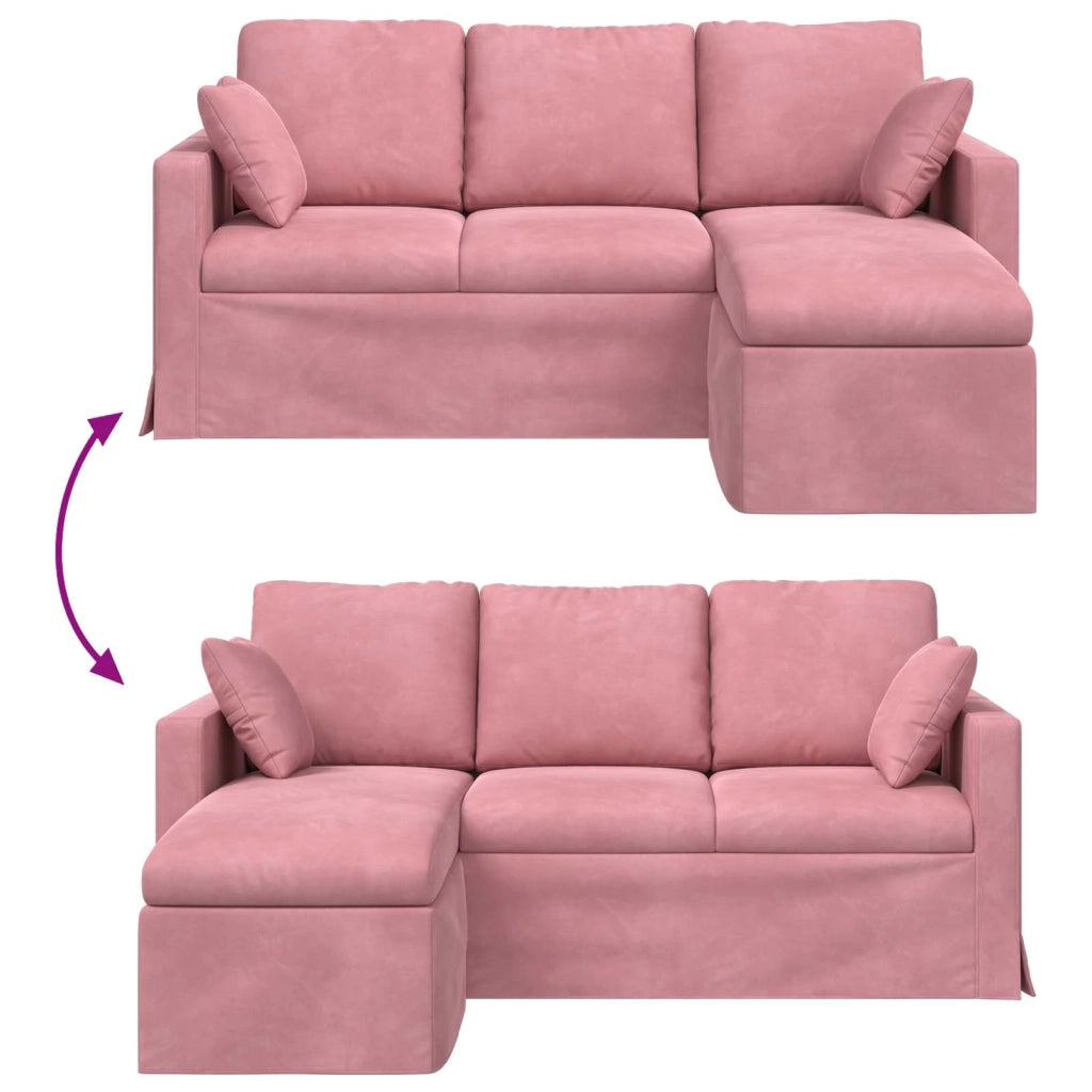 Divano Rosa 178 x 134 x 80 cm Velluto 42024453