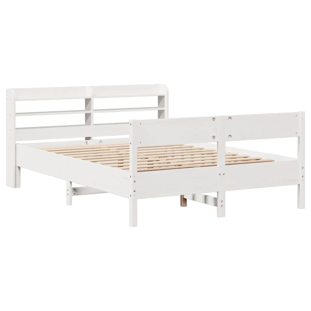 vidaXL Letto senza Materasso Bianco 140x200 cm Legno Massello di Pino