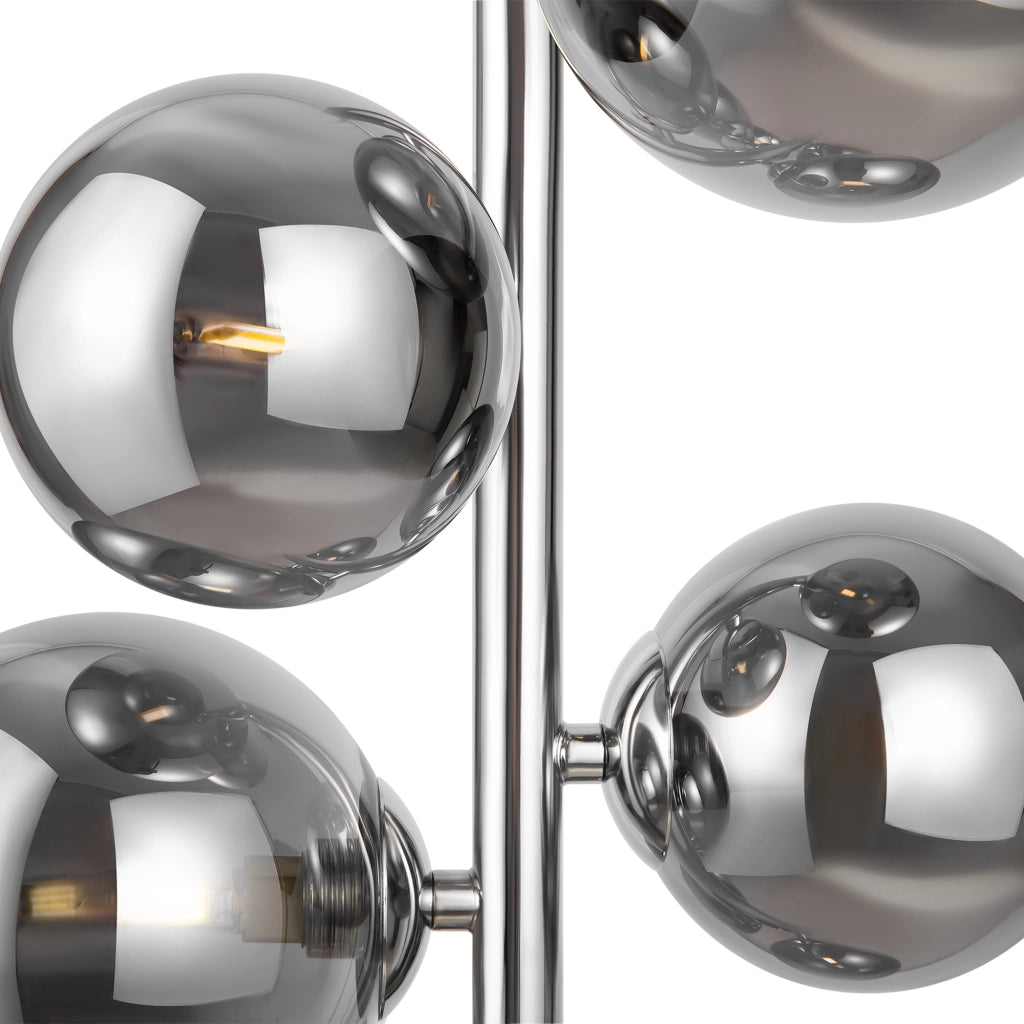 Maytoni Lampadario contemporaneo Dallas 6 luci G9 cromo metallo vetro fumè