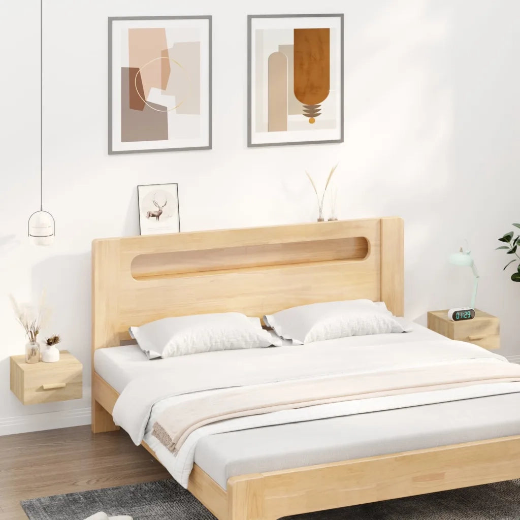 Comodini a Muro 2 pz-Set di 2 Tavolino da notte Rovere Sonoma 35x35x20 cm 115285