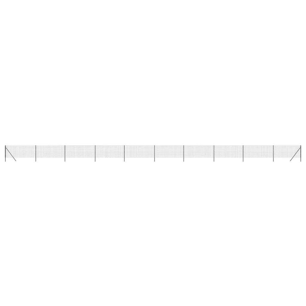 Recinzione Metallica Antracite 0,8x25 m in Acciaio Zincatocod mxl 126919