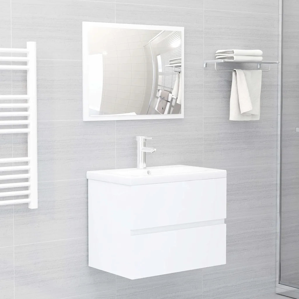 Mobile Lavabo | Armadio Lavabo Bianco 60x38,5x45 cm in Legno Multistrato