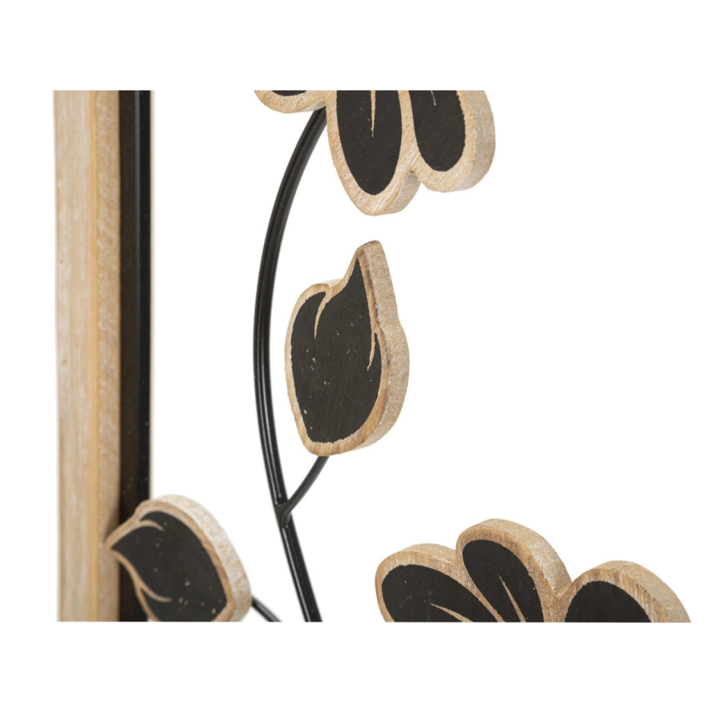 Decorazione in Metallo 3D Fiori 46, Marrone, Metallo, 30x2,5x60 cm