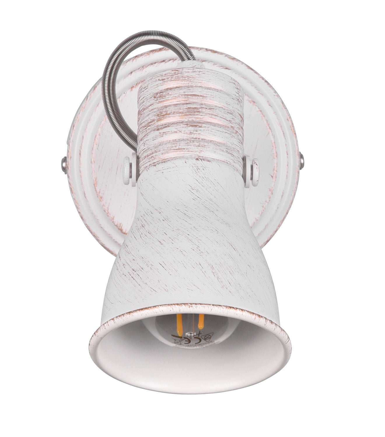 Applique da Interno Attacco E14 in Metallo Bianco antico