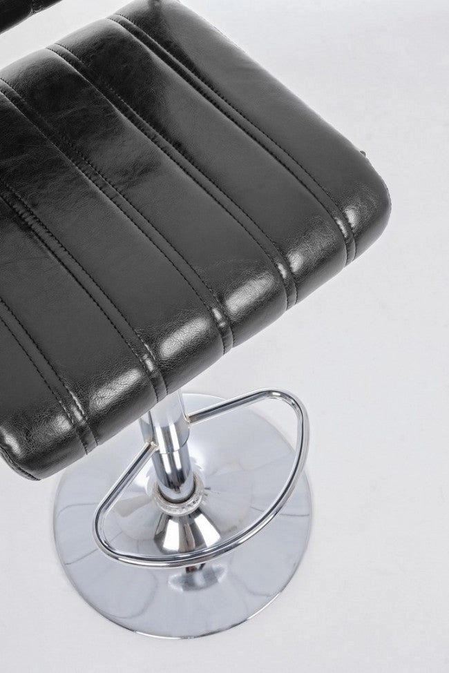 Set 2 Sgabelli Bar 46x51,5x88,5/109,5h cm Barclay Nero