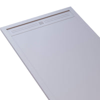 Piatto Doccia 90x190 cm in Pietra Bonussi Makalu Grigio Chiaro