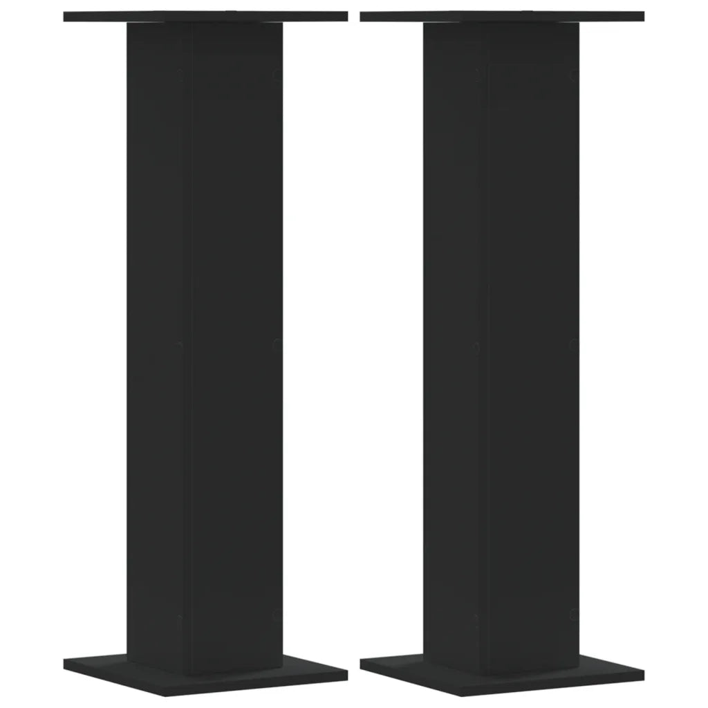 Supporti Altoparlanti 2 pz Neri 30x30x95cm in Legno Multistrato CFW9394811