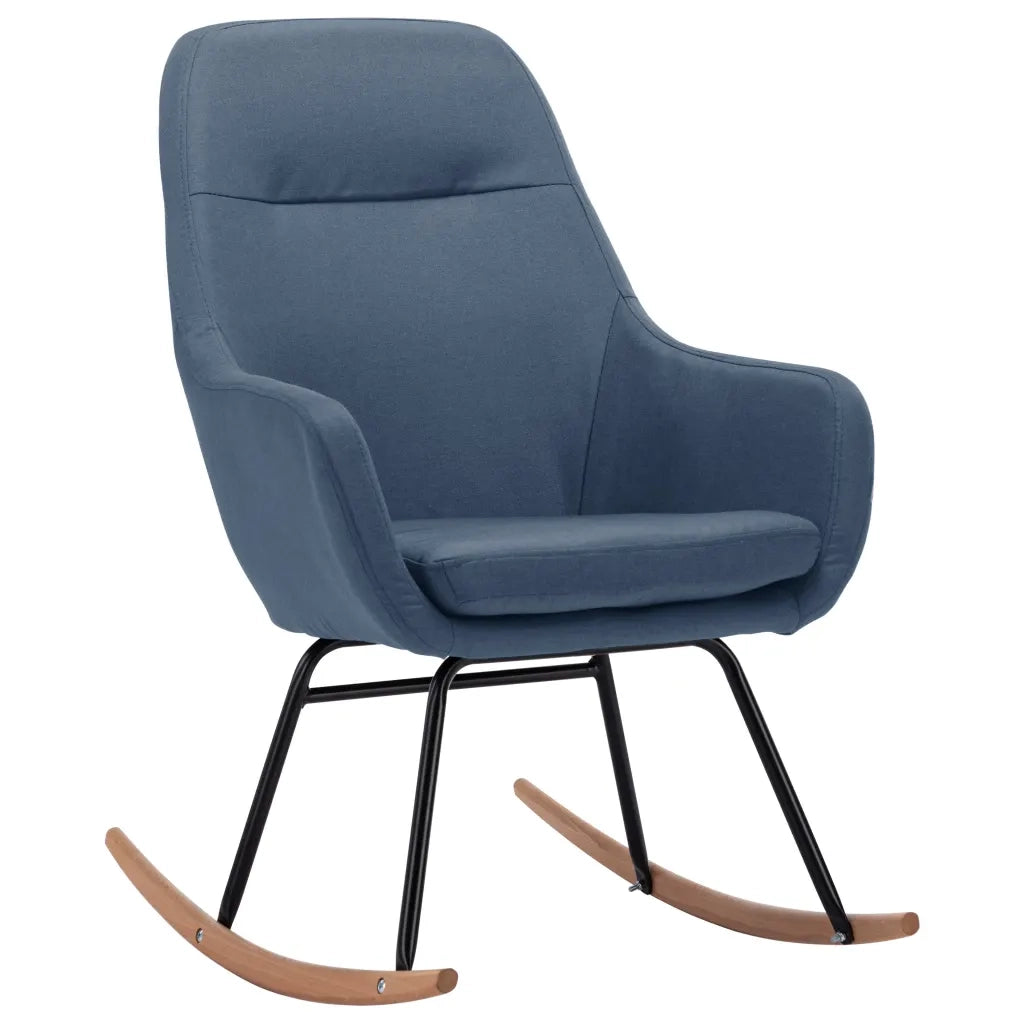 Sedia a Dondolo Blu in Tessuto CFW9785726