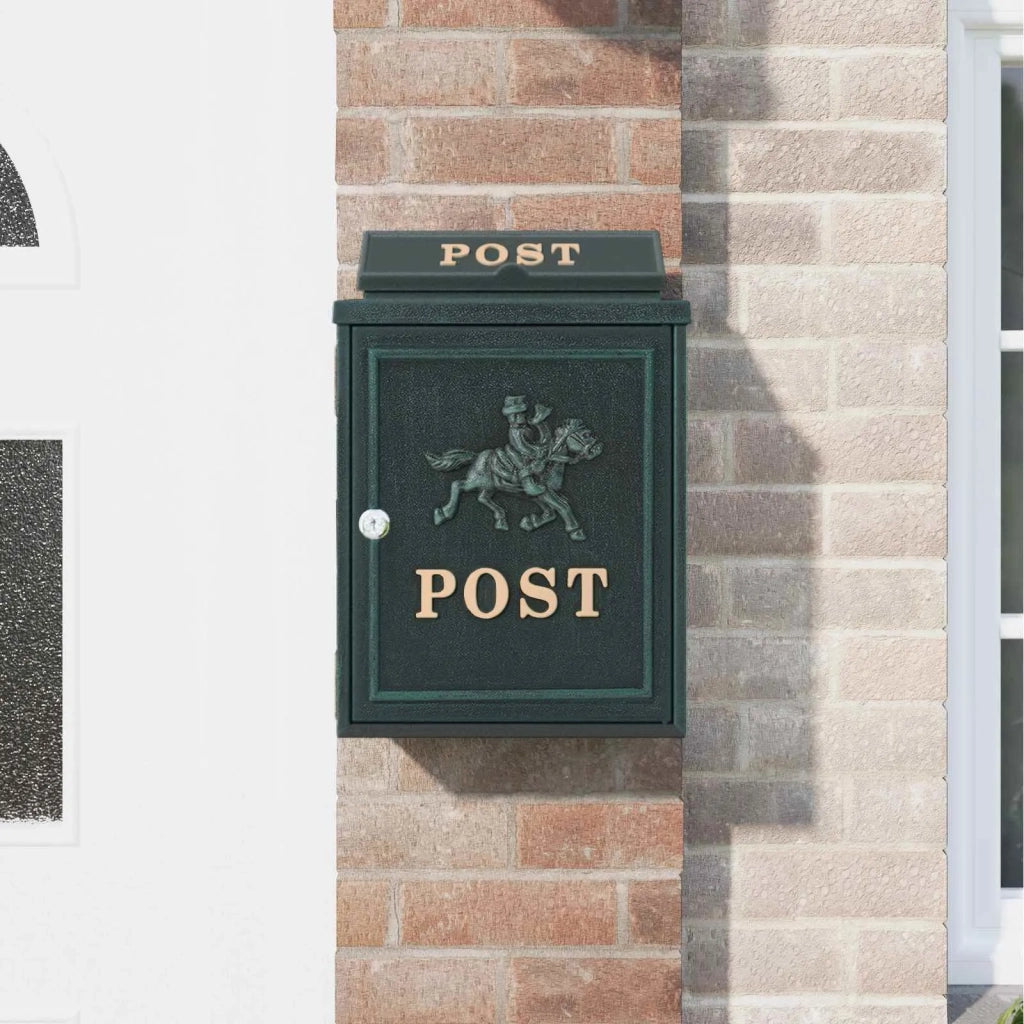 Cassetta Postale da Muro con porta Verde 29 x 13 x 41 cm 42023496