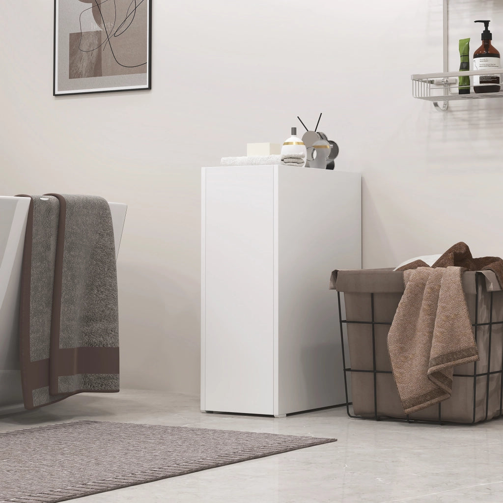 Mobile Bagno Stretto con Cassetto Profondo ¨C Zephmum ¨C Legno Bianco 60x30x