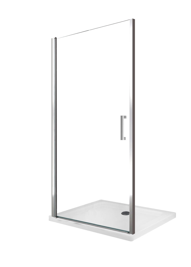 Parete Doccia Battente In Nicchia Vetro 8 mm Easy-clean Reversibile 89-93 REGOLABILE - H 200 CM - 8 MM