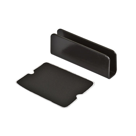 Contropiastre per ante in vetro - verniciato nero - 2 pz. - verniciato nero - 2 pz.